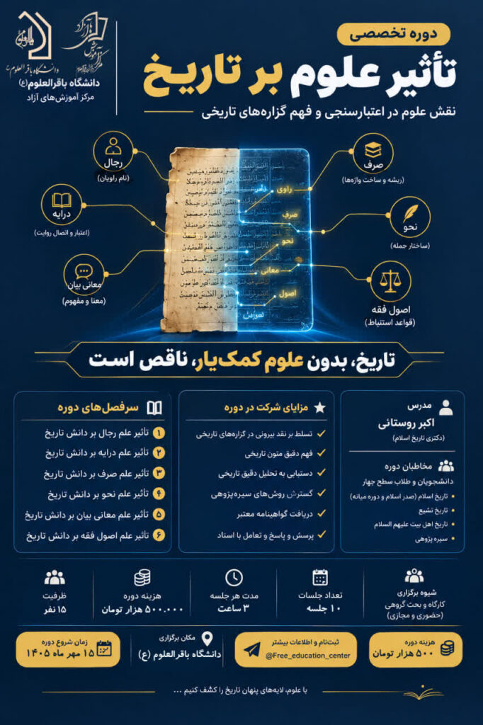 سخن تاریخ و تأثیر علوم بر تاریخ